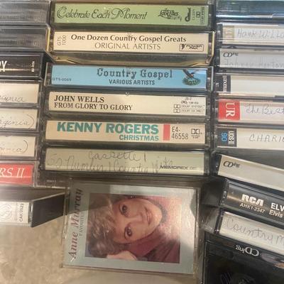 MUSIC ON CASSETTE TAPES AND NEW UNUSED TAPES