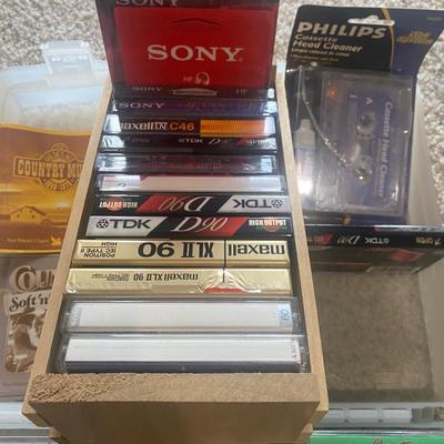 MUSIC ON CASSETTE TAPES AND NEW UNUSED TAPES