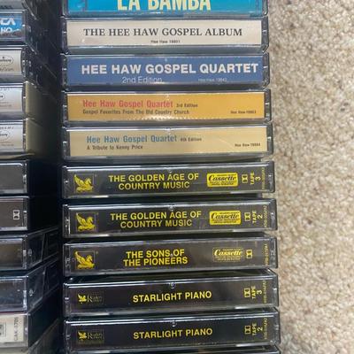 MUSIC ON CASSETTE TAPES AND NEW UNUSED TAPES