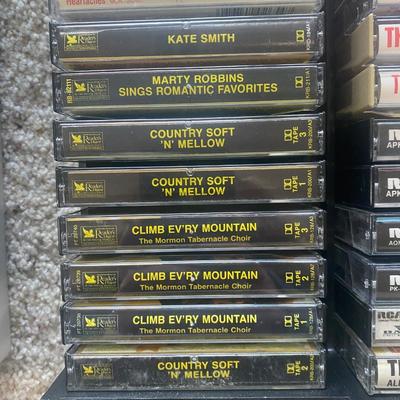MUSIC ON CASSETTE TAPES AND NEW UNUSED TAPES