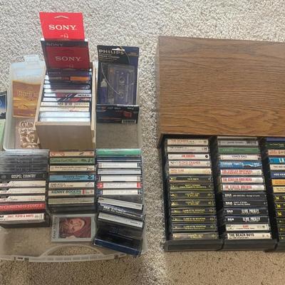 MUSIC ON CASSETTE TAPES AND NEW UNUSED TAPES