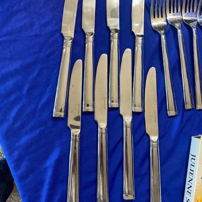 NORITAKE FLATWARE, FARBERWARE FLATWARE, SMALL CORELLE ICE CREAM BOWLS AND MORE