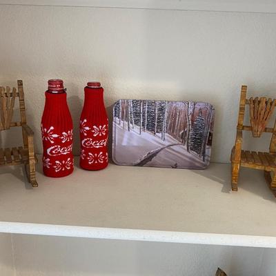 SWEATERS FOR YOUR COKE BOTTLES AND NEAT LITTLE HANDMADE ROCKING CHAIRS BUILT WITH CLOTHES PINS