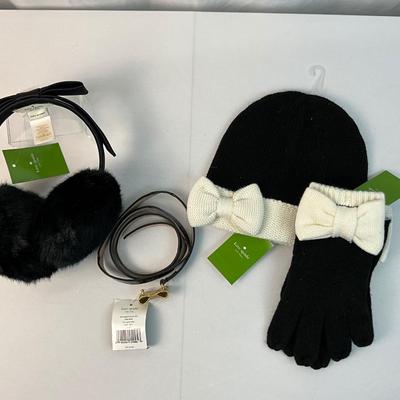 Lot D 187 NWT Kate Spade Earmuffs, Hat, Gloves Lot