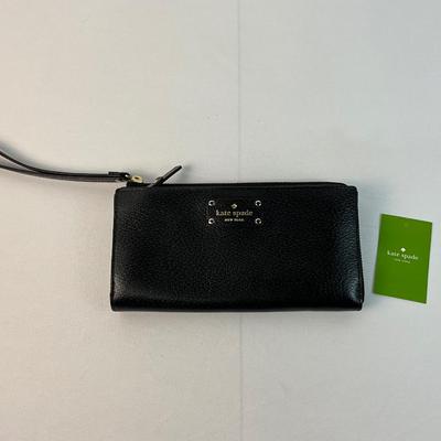 Lot D 189 NWT Kate Spade Layton Wellesley Black Leather Wallet