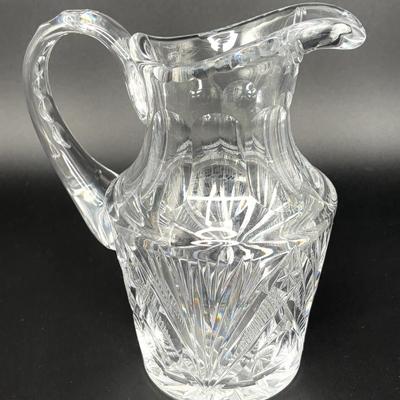 Crystal Pitcher with 4 Crystal Glasses