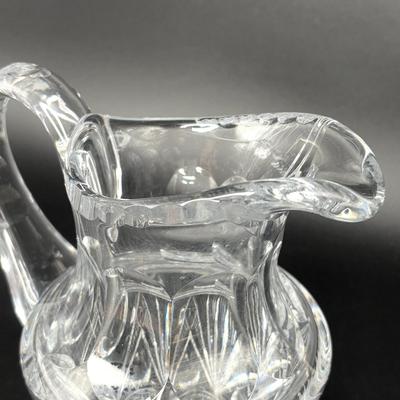 Crystal Pitcher with 4 Crystal Glasses