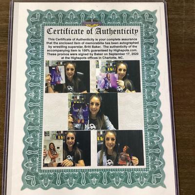 Doctor Britt Baker autograph