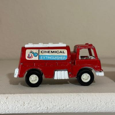 TOOTSIE TOY FIRE TRUCK AND CHEMICAL EXTINGUISHER TOYS