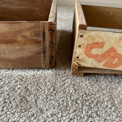 2 WOODEN CRATES