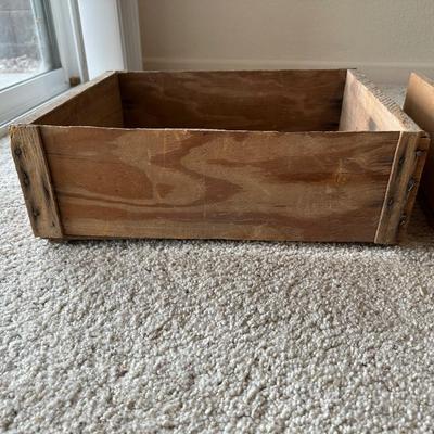 2 WOODEN CRATES