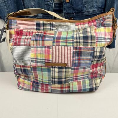 Lot D 203 Tommy Hilfiger Patchwork Handbag and A New Day Denim Jacket