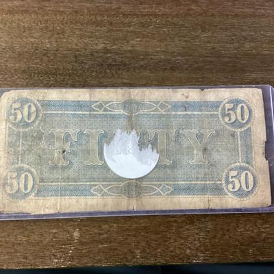 $50 confederate bill