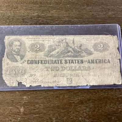$2 confederate bill Richmond, Virginia