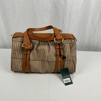 Lot D 205 NWT Vintage Ralph Lauren Houndstooth Handbag