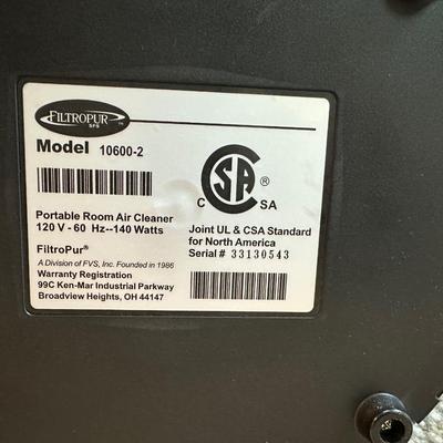FILTROPUR PORTABLE ROOM AIR CLEANER