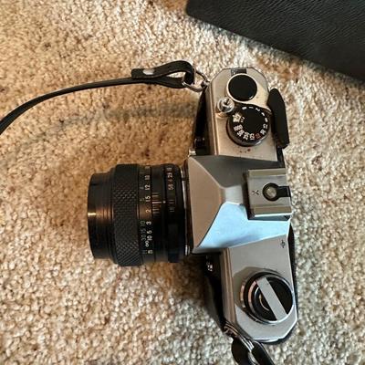 FUJICA 35MM CAMERA WITH VARIOUS LENSES, FLASH AND TIMER