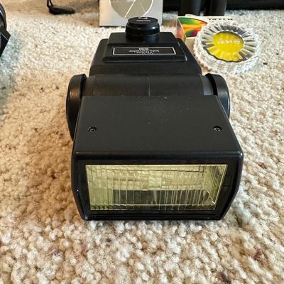 FUJICA 35MM CAMERA WITH VARIOUS LENSES, FLASH AND TIMER