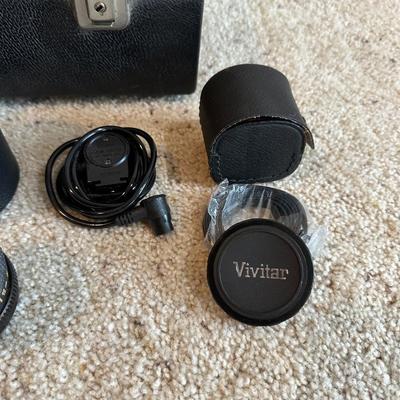 FUJICA 35MM CAMERA WITH VARIOUS LENSES, FLASH AND TIMER