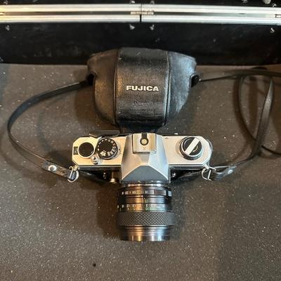 FUJICA 35MM CAMERA WITH VARIOUS LENSES, FLASH AND TIMER