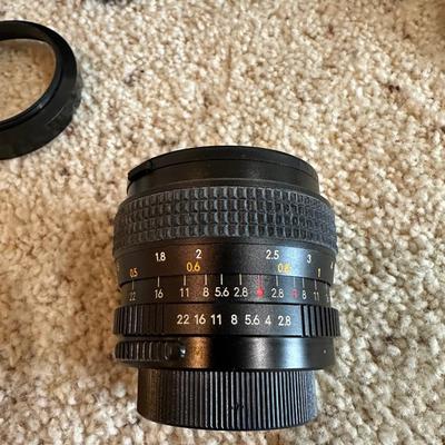 FUJICA 35MM CAMERA WITH VARIOUS LENSES, FLASH AND TIMER