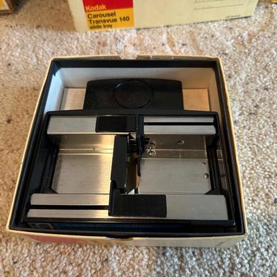 ARGUS 693 ELECTROMATIC SLIDE PROJECTOR W/VARIOUS SLIDES PLUS A PROJECTOR SCREEN