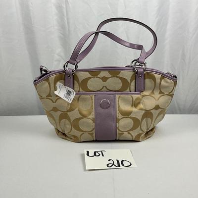 Lot E 210 NWT Coach Signature Monogram Handbag