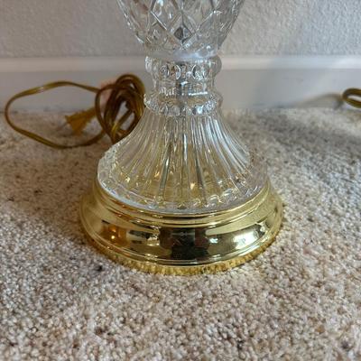 2 GLASS BASE TABLE LAMPS