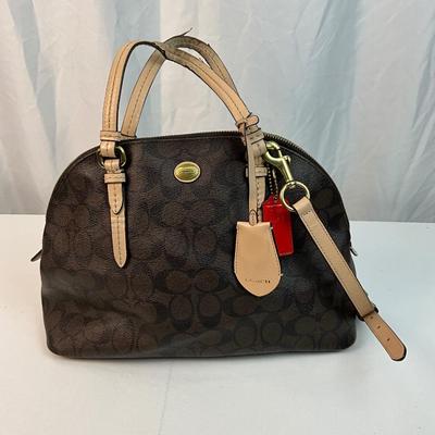 Lot E214 Vintage Coach Peyton Cora Dome Satchel and NWT Coach Wristlet
