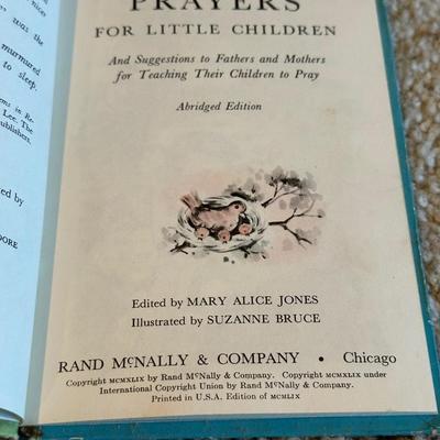 CHILD'S ROCKING CHAIR, EMPTY BOX FOR JOHN DEERE TOY COMBINE AND 1944 BEDTIME STORIES