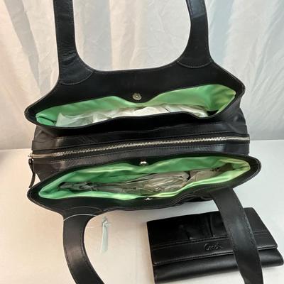 Lot E 216 NWT Coach Black Leather Hobo Handbag with Wallet