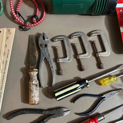 NEW CARBON MONOXIDE ALARM, HAND TOOLS, C-CLAMPS AND MORE