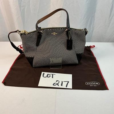 Lot E 217 Vintage NWT Coach Mini Kelsey Legacy Jacquard Satchel