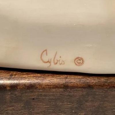 Vintage Cybis Porcelain "Madonna with Bird" 1956/57 on a Base - 11" Tall in VG Preowned Condition.