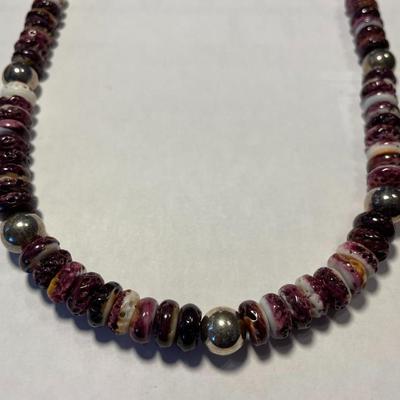 Jay King (DTR) Sterling Silver New Never Used Fashion Bead 18"-20" Adjustable Necklace Preowned from an Estate.