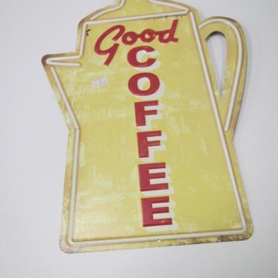 Retro Good Coffee Wall Sign Approx 15" x 11"