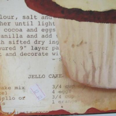 Cherry Cupcake Wall Decor Approx 12"x 12"