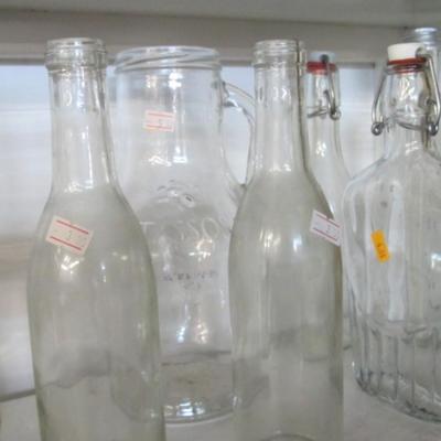 Vintage Clear Bottles