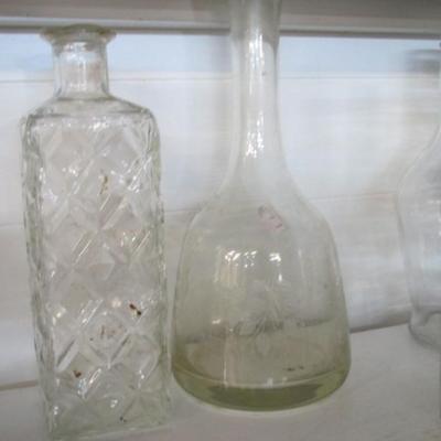 Vintage Clear Bottles