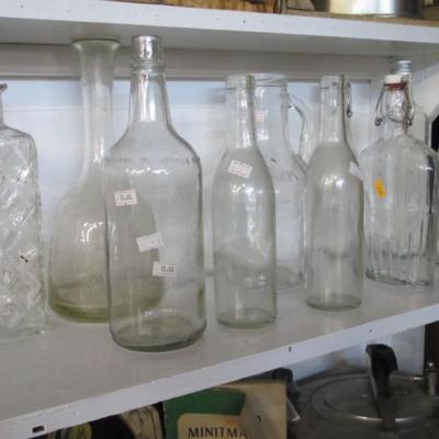 Vintage Clear Bottles