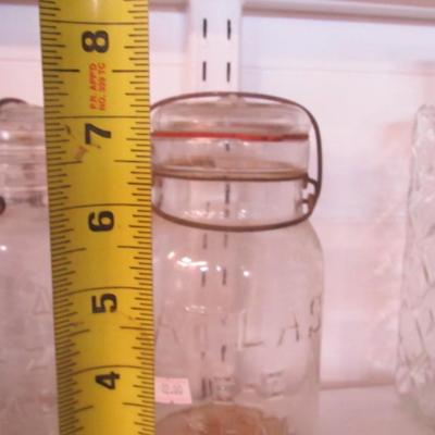 Pair OF Atlas E-Z Seal Jars