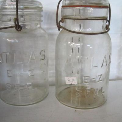 Pair OF Atlas E-Z Seal Jars