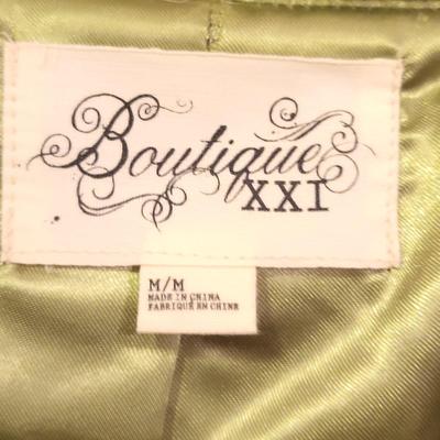 Forever 21 Boutique XXI Green Fuzzy Coat Size Medium