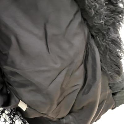 Black Faux Fur Coat 33" Long Size M