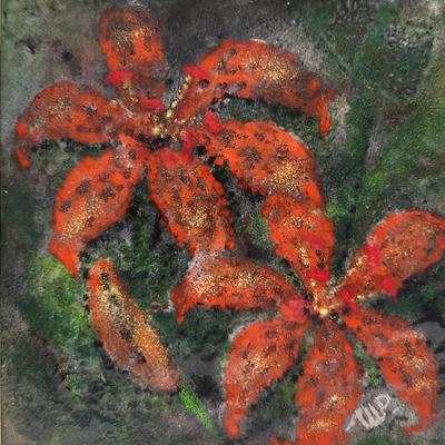 Two Original Framed Enamel Art Winifred H. Van Paasschen, Mercer Island