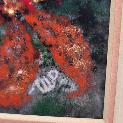 Two Original Framed Enamel Art Winifred H. Van Paasschen, Mercer Island