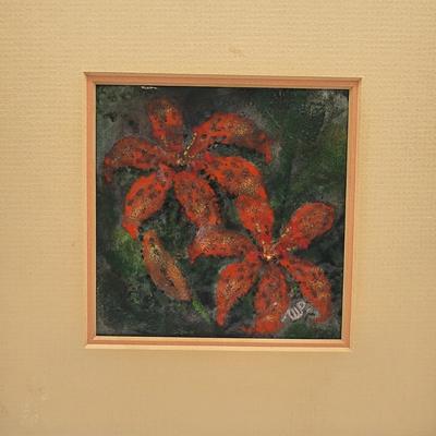 Two Original Framed Enamel Art Winifred H. Van Paasschen, Mercer Island