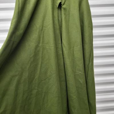 Forest Green Women's Hooded Cape Poncho