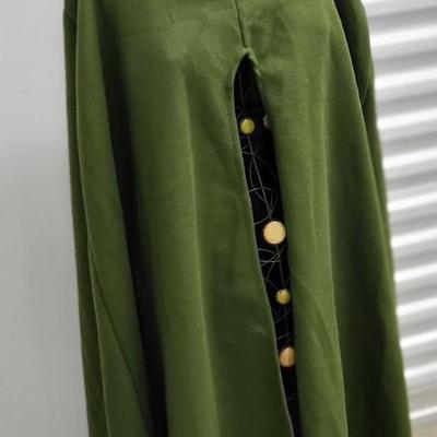 Forest Green Women's Hooded Cape Poncho