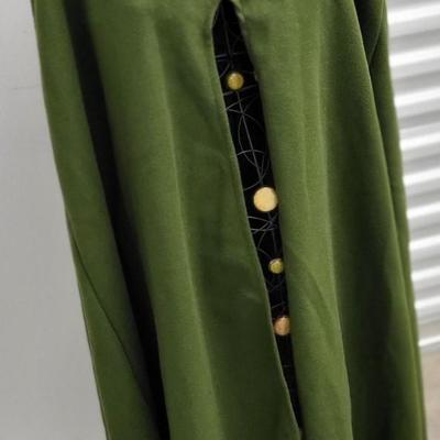 Forest Green Women's Hooded Cape Poncho